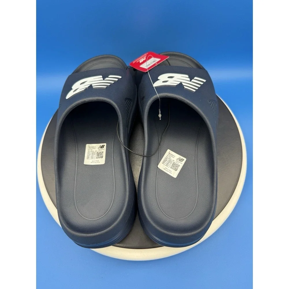 New Balance Fuel Cell Slide Mens Size 11D Navy Blue Recovery Slip On Sandals NEW